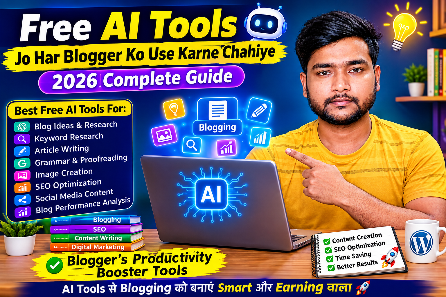 Free AI Tools Jo Har Blogger Ko Use Karna Chahiye – 202