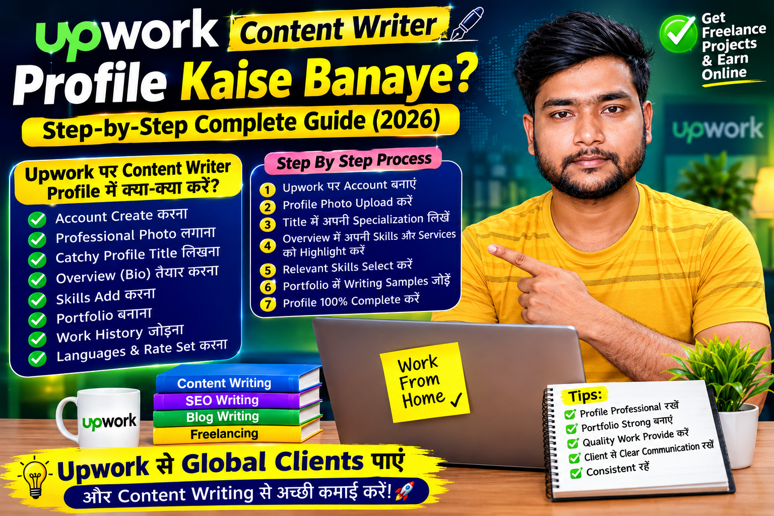 Upwork par content writing kaise kare
